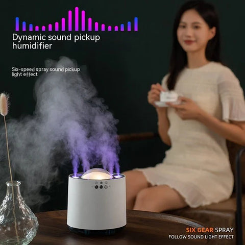 Mute Of New Small Simulated Flame Volcano Humidifier Flame Humidifier Volcano Diffuser Home Decorations